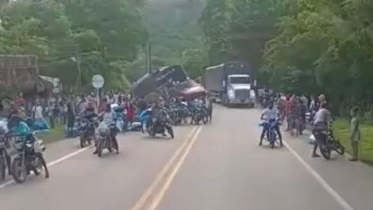 Accidente en vías de Bolívar.