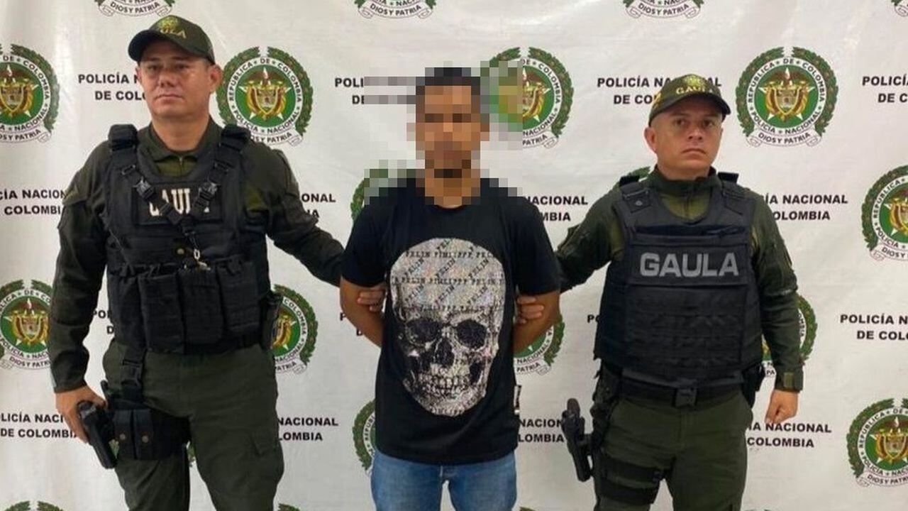 Alias Camilo fue capturado por agentes del Gaula de la Policía.