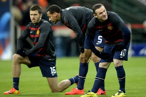 Wayne Rooney en la previa del partido de vuelta de los cuartos de final de la Liga de Campeones de la UEFA entre el Bayern Munich, el 9 de abril de 2014,