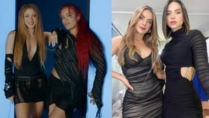 Las presentadoras mostraron que mueven sus caderas como Shakira y Karol G. Fotos: YouTube Karol G - Instagram @elianisgarrido.