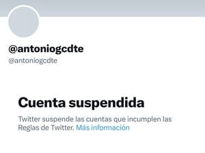 Twitter suspende cuenta de Antonio García.