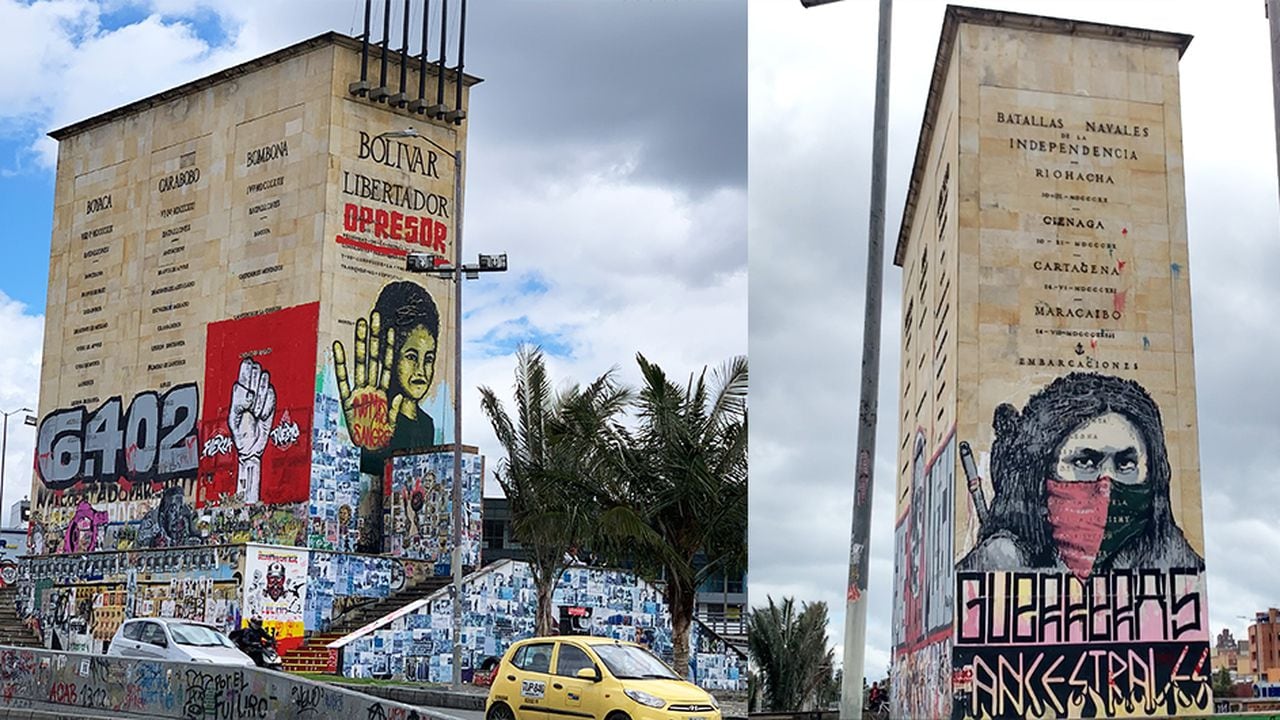 El monumento a Los Héroes, en el norte de Bogotá, se ha convertido en un expendio de micro tráfico y basurero, sin que el Distrito intente recuperarlo.