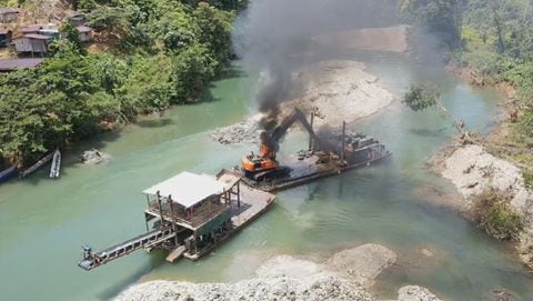Operativo interinstitucional logra destrucción de yacimiento de minería ilegal en el Cauca.