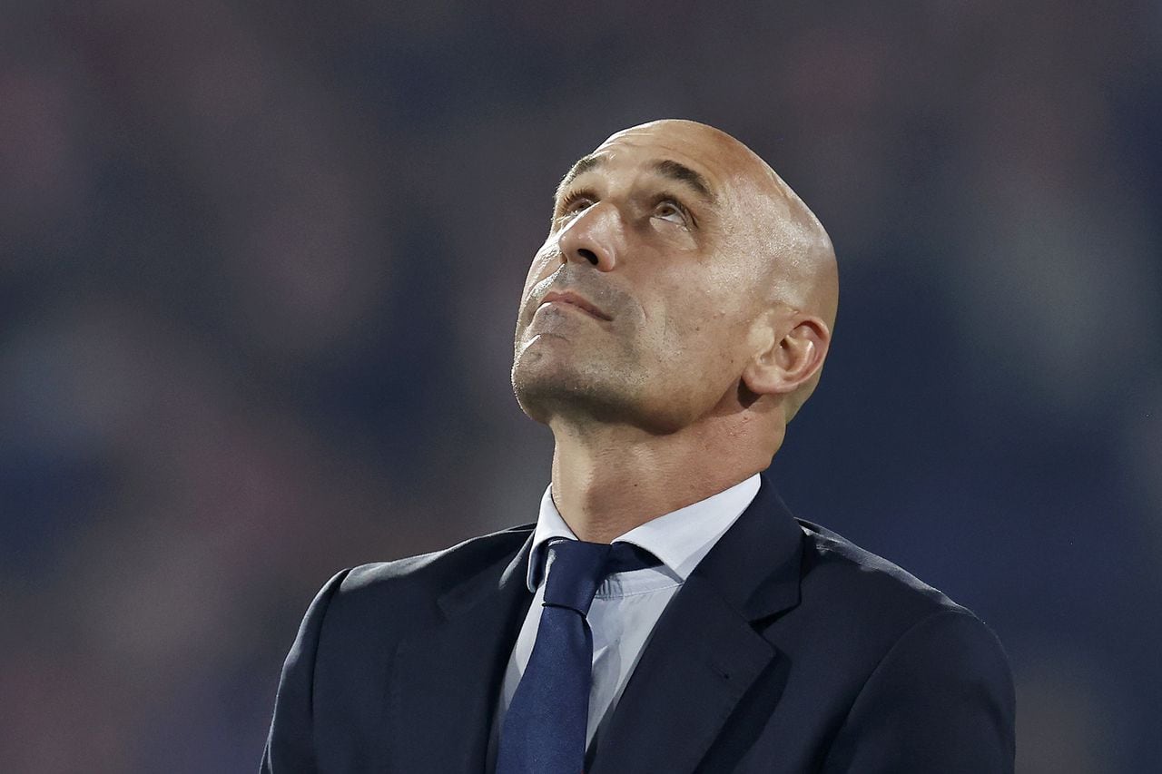 ROTTERDAM - Spanish Football Federation President Luis Rubiales during the UEFA Nations League final match between Croatia and Spain at Feyenoord Stadion de Kuip on June 18, 2023 in Rotterdam, Netherlands. AP | Dutch Height | MAURICE OF STONE (Photo by ANP via Getty Images)