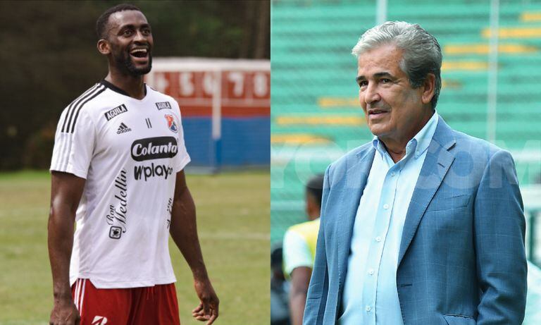 Jackson Martínez y Jorge Luis Pinto.  Foto: Instagram Independiente Medellín (dimoficialcom)//Dimayor