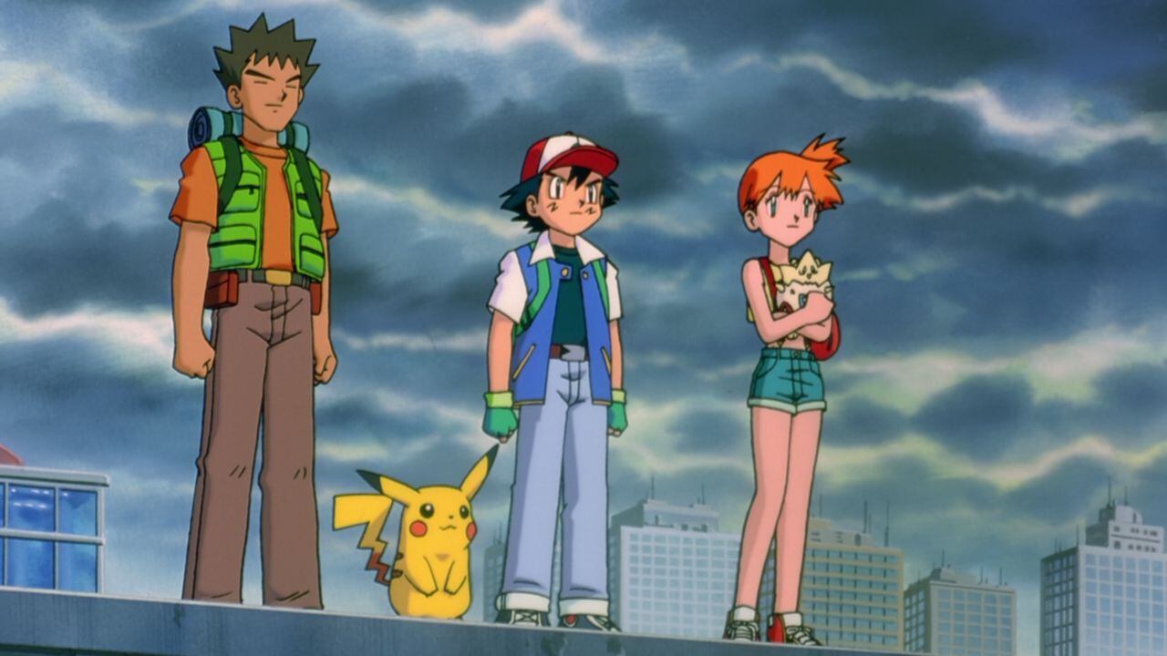 Ash, Brook y Misty fueron los protagonistas de la primera temporada de Pokémon.