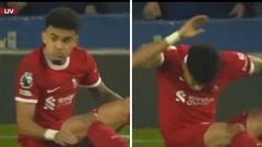 Luis Díaz mostró su frustración en el juego donde Liverpool perdió el título de Premier League