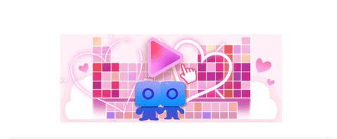 Google se vistió de 'San Valentín'.