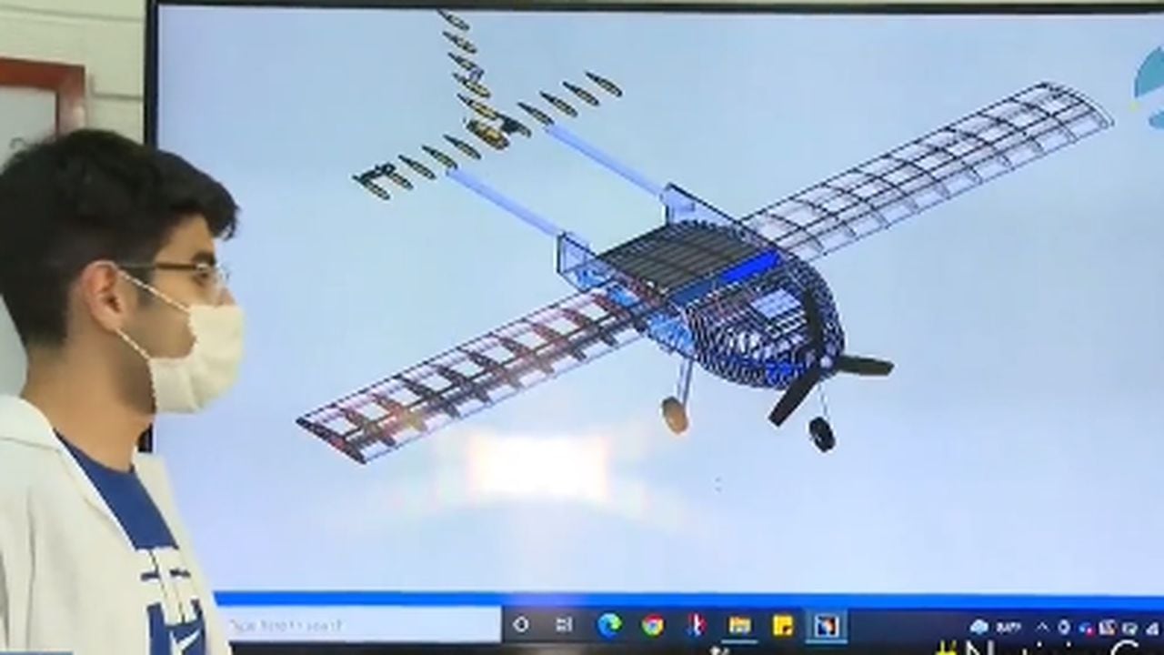 Estudiantes de ingeniería aeronáutica de la UPB elaboraron un prototipo de aeronave para transportar insumos médicos
