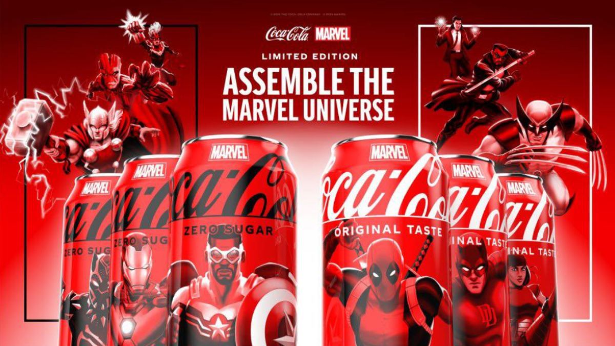 Coca-Cola y Marvel hacen alianza con latas coleccionables.