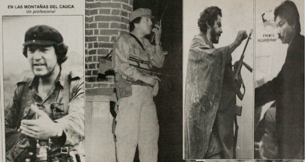 En las primeras dos fotografías aparece Javier Delgado. SEMANA, en aquel momento, lo calificó como "un demente". En la derecha aparecen Hernando Pizarro y "el comandante Omar", un mando medio del grupo armado.