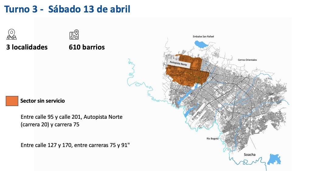 Restricción agua Bogotá