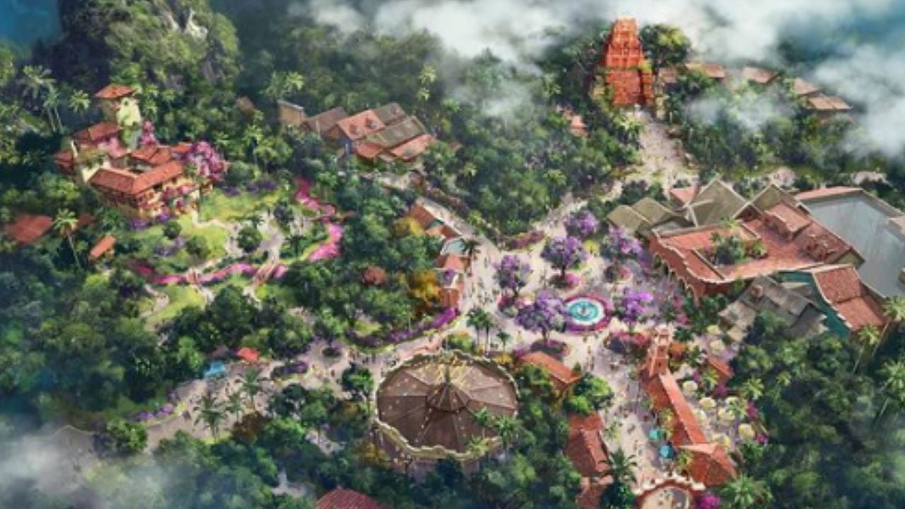 Así se vería la nueva sección del parque Animal Kingdom con la casa de Encanto.