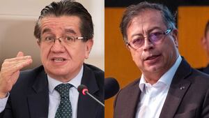 El exministro de Salud, Fernando Ruiz y el presidente Gustavo Petro.