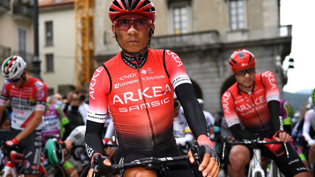 BERGAMO, ITALY - OCTOBER 09: Nairo Alexander Quintana Rojas of Colombia and Team Arkéa - Samsic prior to the 115th Il Lombardia 2021 a 239km race from Como to Bergamo / #ilombardia / #UCIWT / on October 09, 2021 in Bergamo, Italy. (Photo by Tim de Waele/Getty Images)