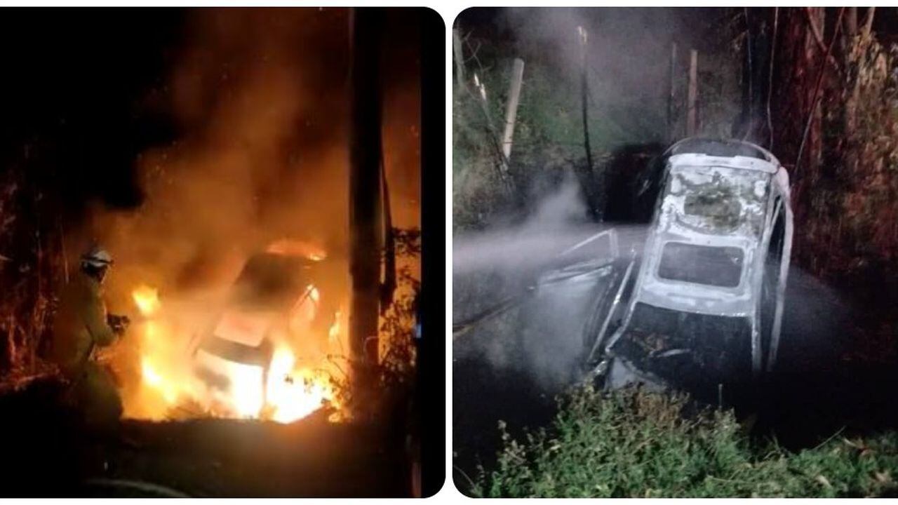 Una mujer murió incinerada tras un fuerte accidente ocurrido en la vía Tunja - Bogotá.