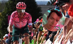 El ciclista colombiano sufrió una fuerte caída en la clásica de Lieja-Bastoña.