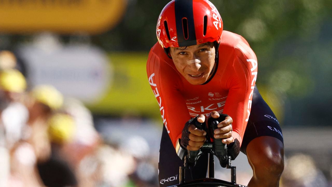Tour de Francia 2022: Nairo Quintana durante la etapa 20, una contrarreloj de 40 km entre Lacapelle Marival y Rocamadour