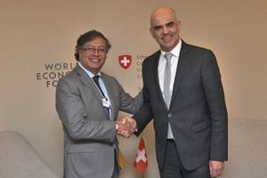 Ambos mandatarios se reunieron con el fin de estrechar lazos diplomáticos en el marco del Foro Económico Mundial