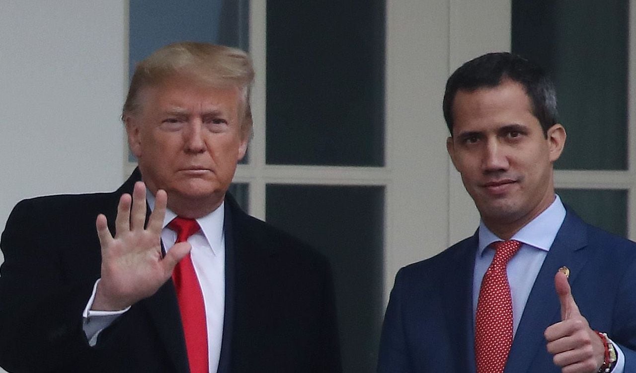 Donald Trump junto a Juan Guaidó en la Casa Blanca