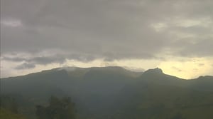Panorámica del volcán Nevado del Ruiz desde el sector de Pitayó.