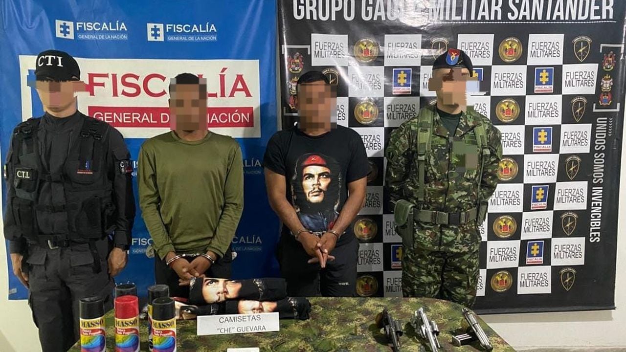Dos hombres que extorsionaban a nombre del ELN fueron capturados en flagrancia, en zona rural de Cimitarra, Santander.