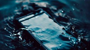 Un teléfono que cae en el agua puede sufrir serias fallas.
