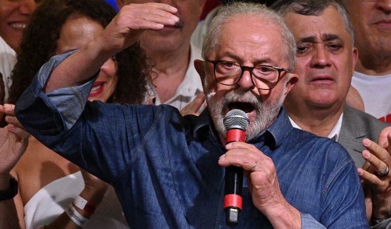 Lula da Silva en su discurso de victoria