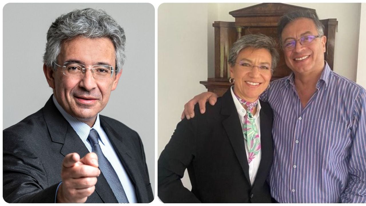 Enrique Gómez Martínez, Claudia López y Gustavo Petro.
