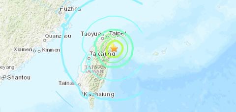 Se registra un terremoto en el nordeste de Taiwán