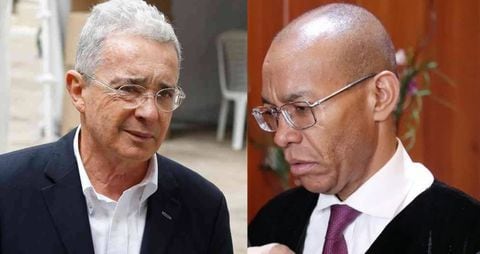 Magistarado Gerson Chaverra Castro y Álvaro Uribe Vélez