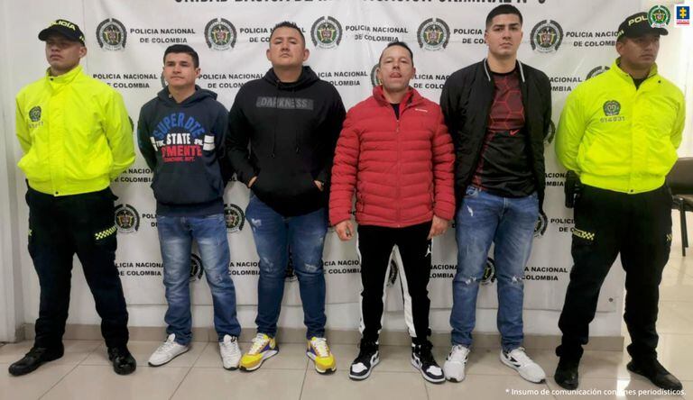 Cuatro policías vinculados al Tren de Aragua fueron capturados en Bogotá