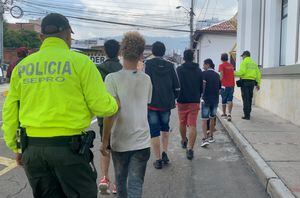 Fueron capturados siete hombres venezolanos y dos colombianos.