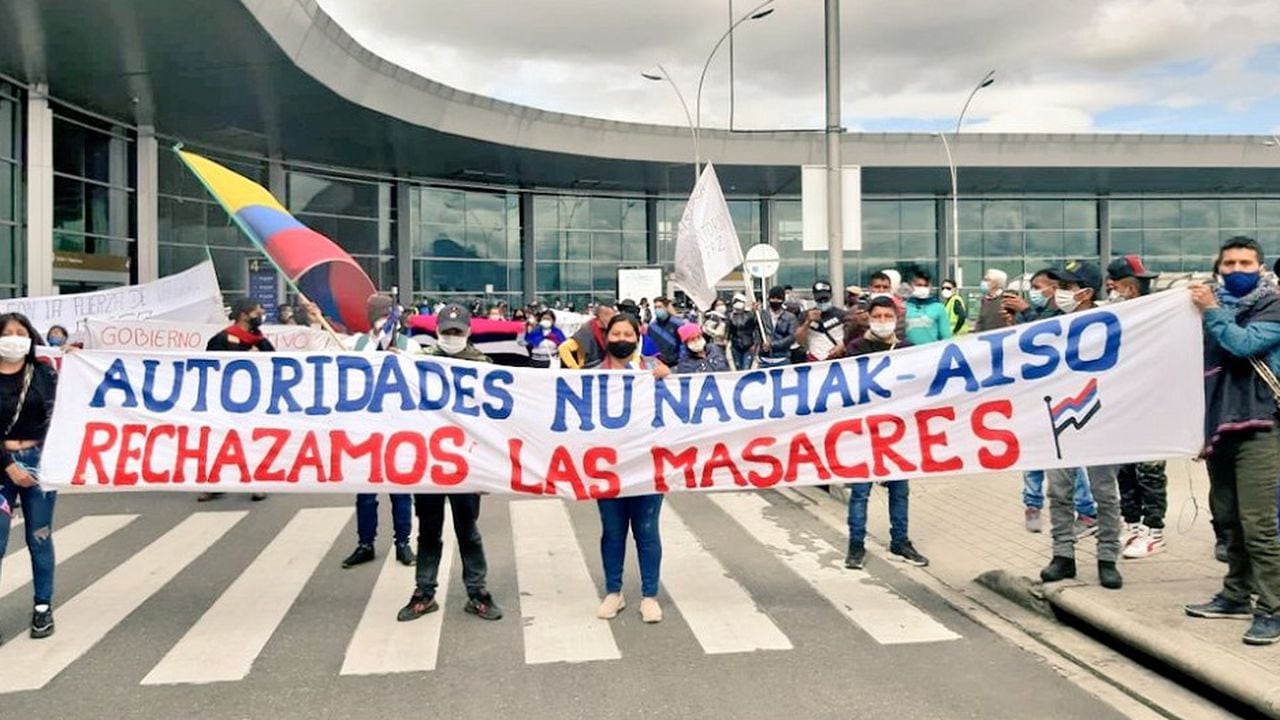 Protesta de indígenas en El Dorado