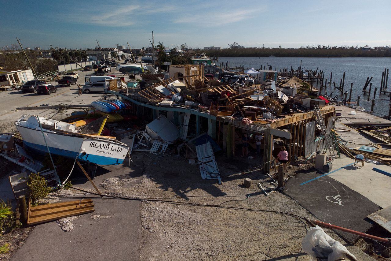 Imágenes aéreas muestran la magnitud de la destrucción del huracán Ian