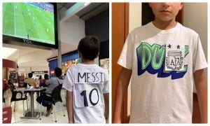 Niño ecuatoriano causa sensación con la camiseta de Messi