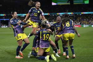 Selección Colombia Femenina durante el Mundial.