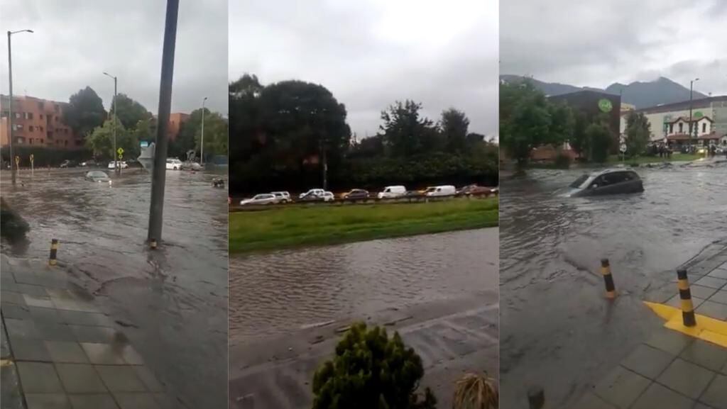 Inundaciones en la carrera novena, en Bogotá D.C