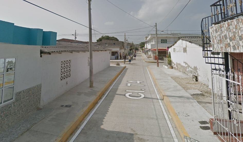 Calle 74 del barrio 7 de Agosto en Cartagena