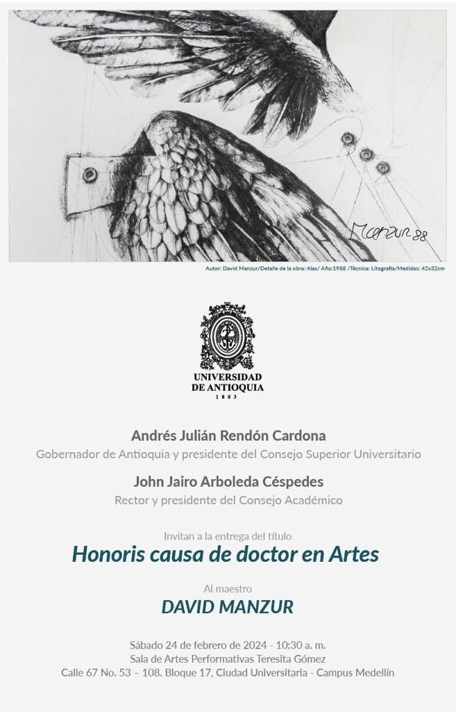 Un homenaje merecido, el título Honoris Causa como Doctor en artes.