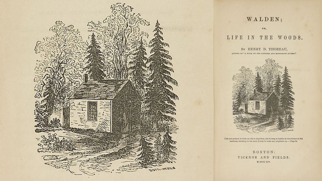 Primera edición de ‘Walden’, de Thoreau. 1854. Wikimedia Commons