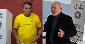 Los candidatos presidenciales Jair Bolsonaro y Luiz Inácio Lula.