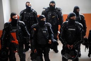Comando de Policia ESMAD Policia Nacional en Bogota
Mayo 26 del 2021
Foto Guillermo Torres Reina / Semana