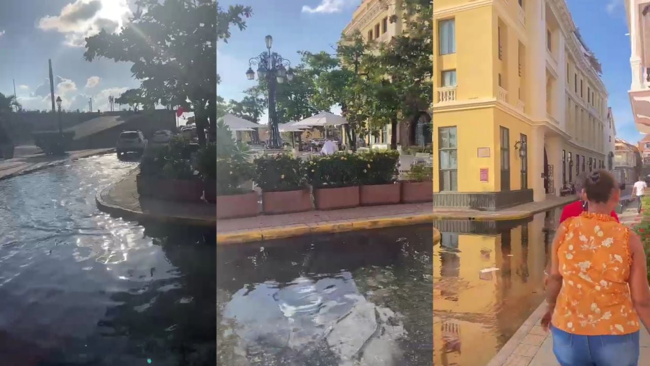 Las calles del Centro Histórico se han inundado, a pesar de que no ha habido precipitaciones.