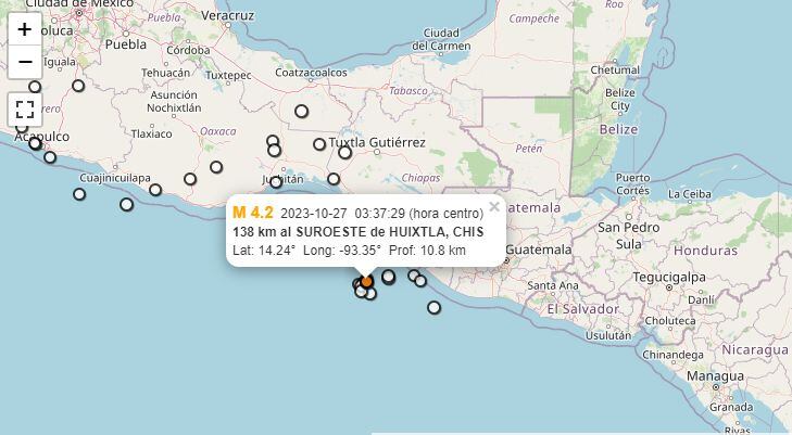 Varios sismos se presentaron en México en las últimas horas