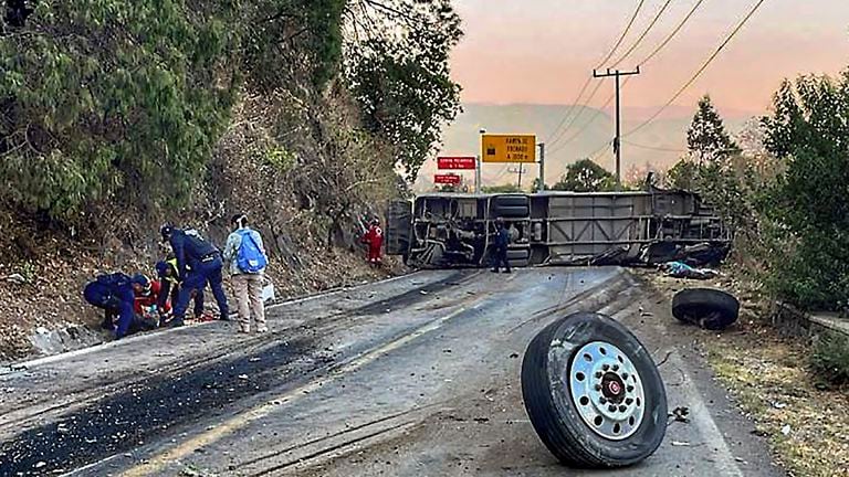 Accidente de bus en México