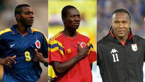 Adolfo Valencia, Freddy Rincón y Hugo Rodallega; futbolistas colombianos.