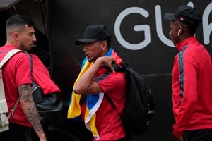 El plantel de Athletico Paranaense llegó este miércoles a suelo ecuatoriano