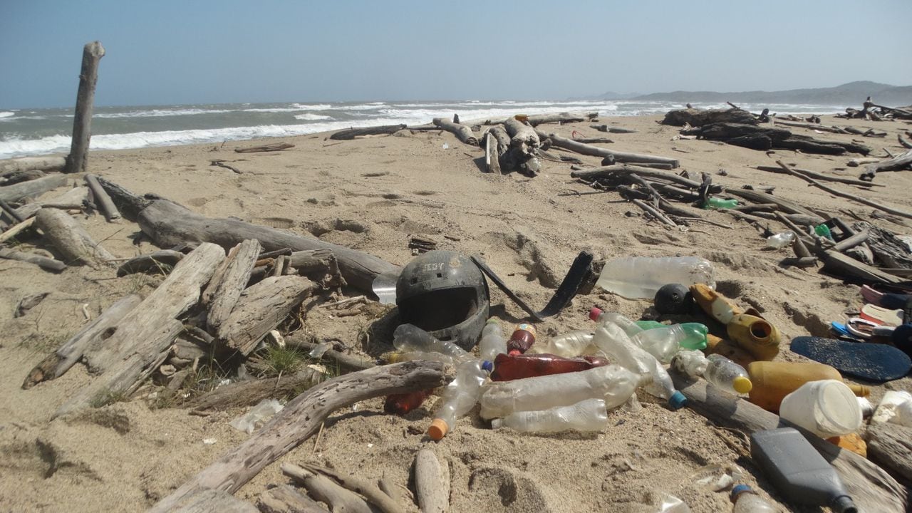 Residuos encontrados en playas del Caribe colombiano