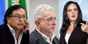 Gustavo Petro, Álvaro Uribe, María Fernanda Cabal.